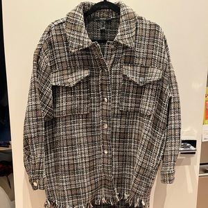 Forever 21 Oversized Tweed Flannel